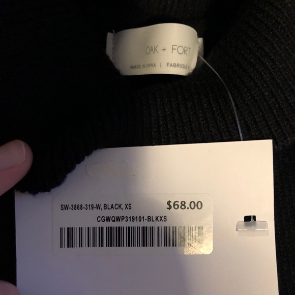 Oak+Fort black mock neck sweater - Picture 5 of 5